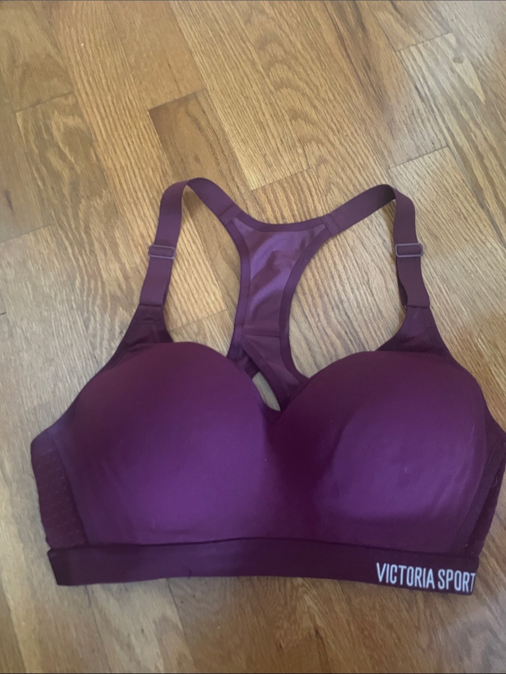 Victoria Sport Maroon Racerback Padded Sports Bra